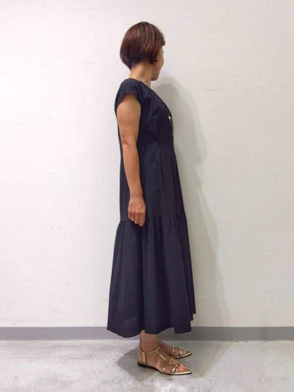 Kさんの「INDIVI｜【1枚でコーデ完成！】タックワンピース」を使ったコーディネート