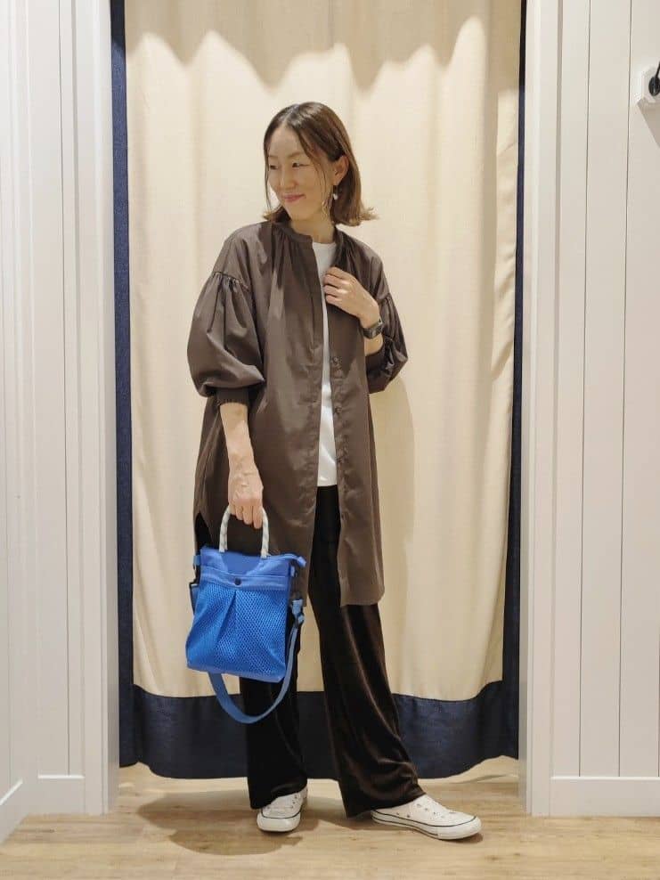 toyaさんの「Dessin｜【洗える】ラグランスリーブチュニックシャツ」を使ったコーディネート