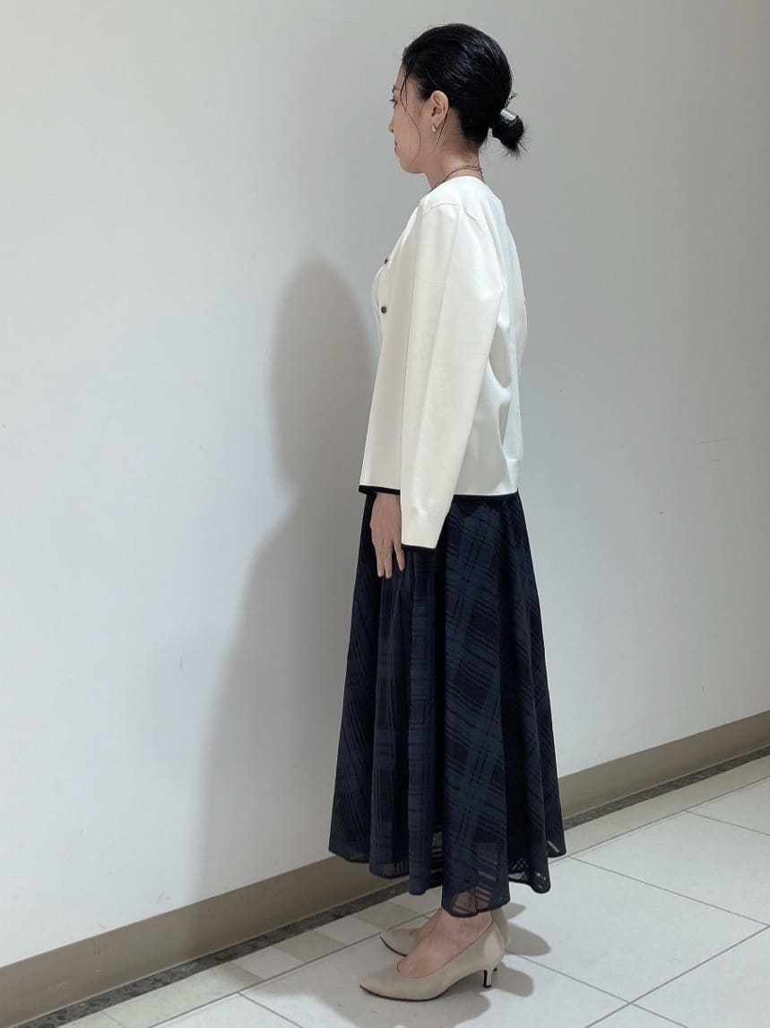 環さんの「UNTITLED｜【アンサンブル可/薄手/洗える】5分袖クルーニット」を使ったコーディネート