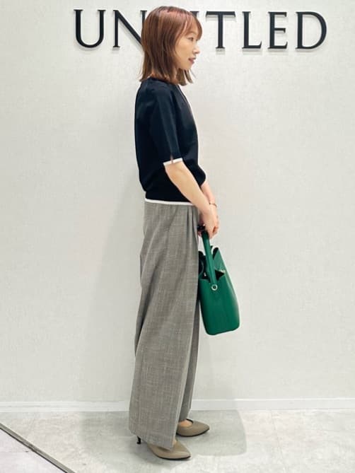 Miwaさんの「UNTITLED｜【アンサンブル可/薄手】ベーシッククルーネックカーディガン」を使ったコーディネート