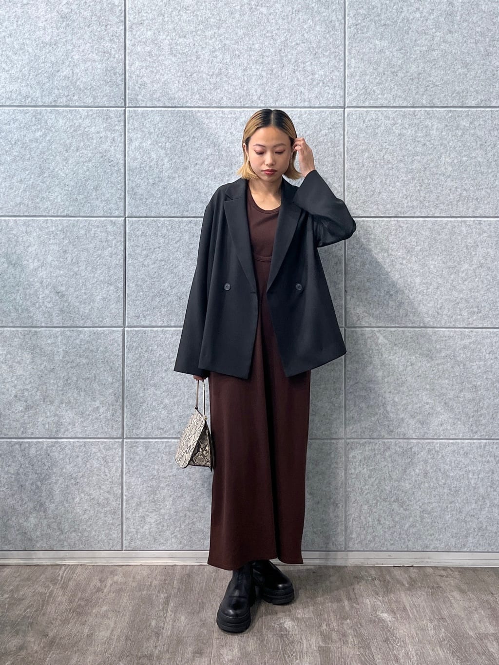 Harukaさんの「INDIVI｜タンクトップレイヤードワンピース」を使ったコーディネート