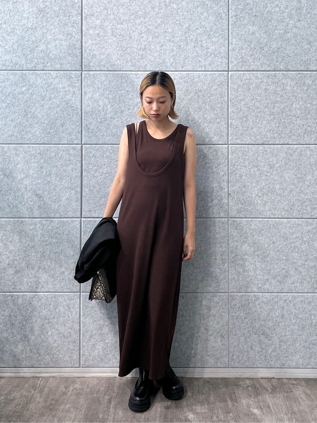 Harukaさんの「INDIVI｜タンクトップレイヤードワンピース」を使ったコーディネート