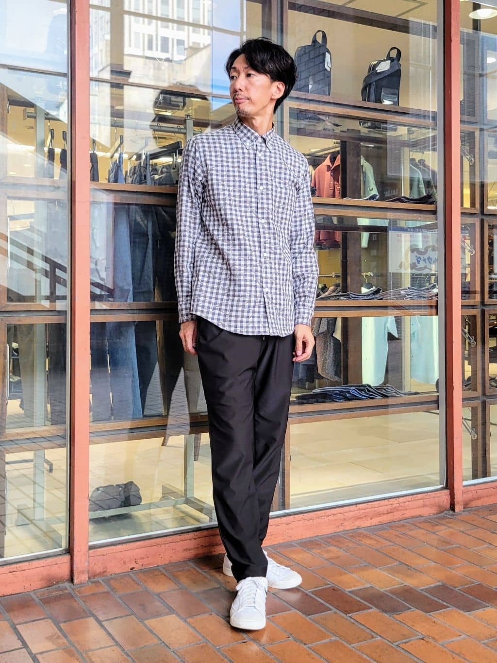piroyaさんの「TAKEO KIKUCHI｜チェックボーラーガーゼシャツ」を使ったコーディネート