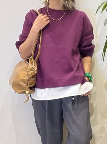 misakiさんの「SHOO･LA･RUE｜【S-LL】ウエストリボンがアクセント ゆったりテーパードパンツ」を使ったコーディネート