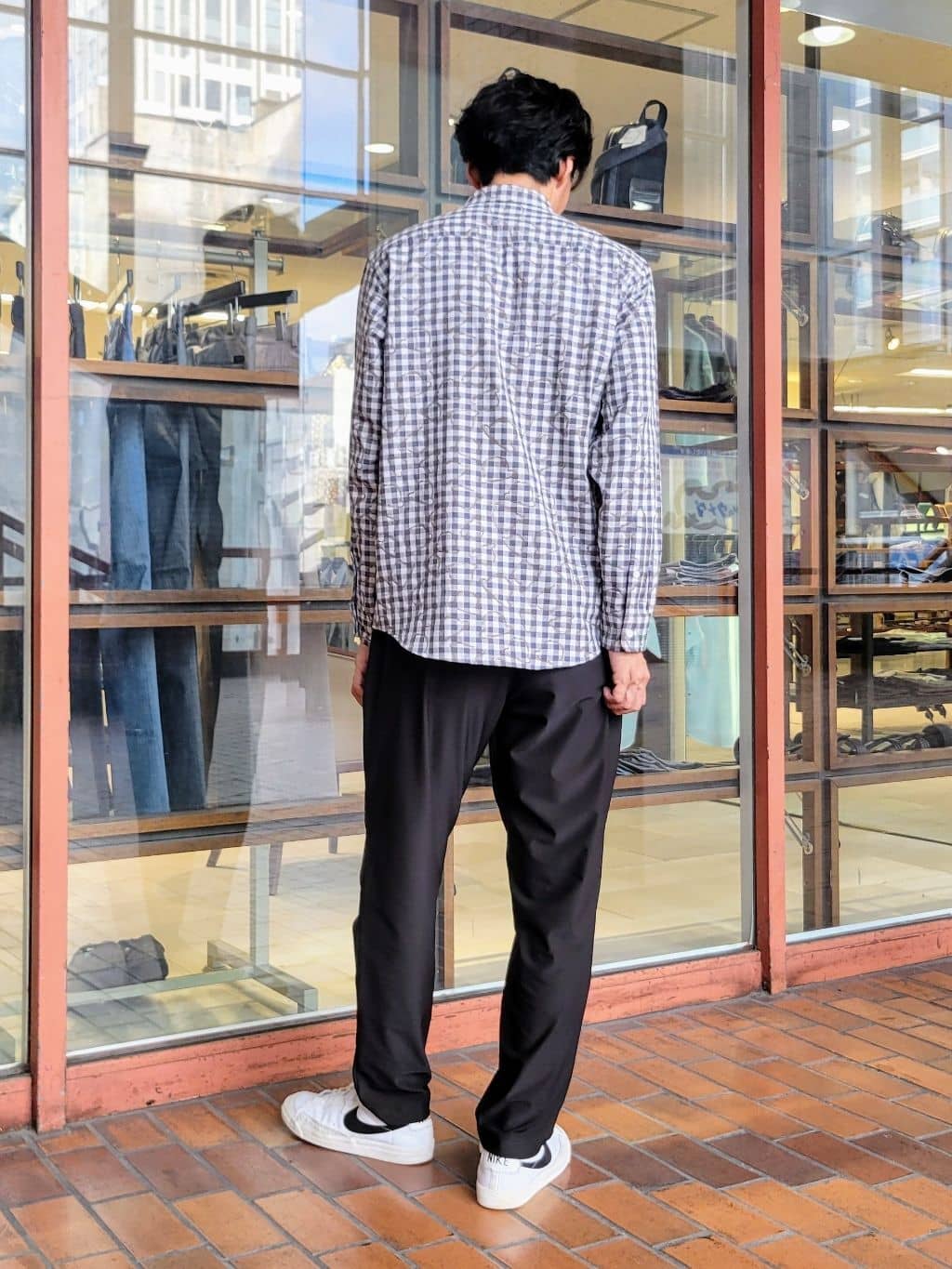 piroyaさんの「TAKEO KIKUCHI｜チェックボーラーガーゼシャツ」を使ったコーディネート