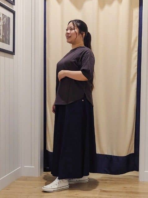 Haraさんの「Dessin｜【360度可愛い/前後2WAY/洗える】ライトコットンヘンリーカットソー」を使ったコーディネート