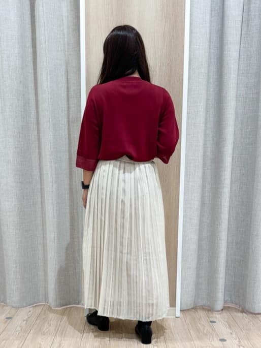 sachiさんの「grove｜【ひんやり多機能】やわらかドライタッチ 袖口シアードッキングプルオーバー」を使ったコーディネート