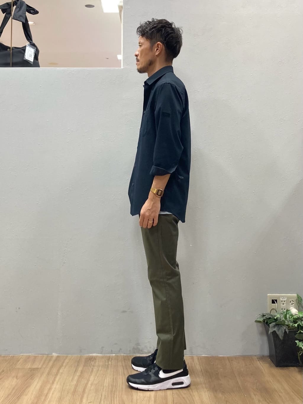 シュンさんの「TAKEO KIKUCHI｜【COOL CITY WEAR】DotAir（R）サッカー シャツ」を使ったコーディネート