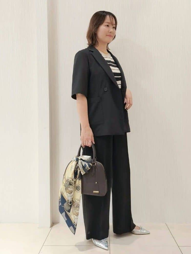 naokoさんの「UNTITLED｜【吸水速乾/洗える】ハーフスリーブジャケット」を使ったコーディネート