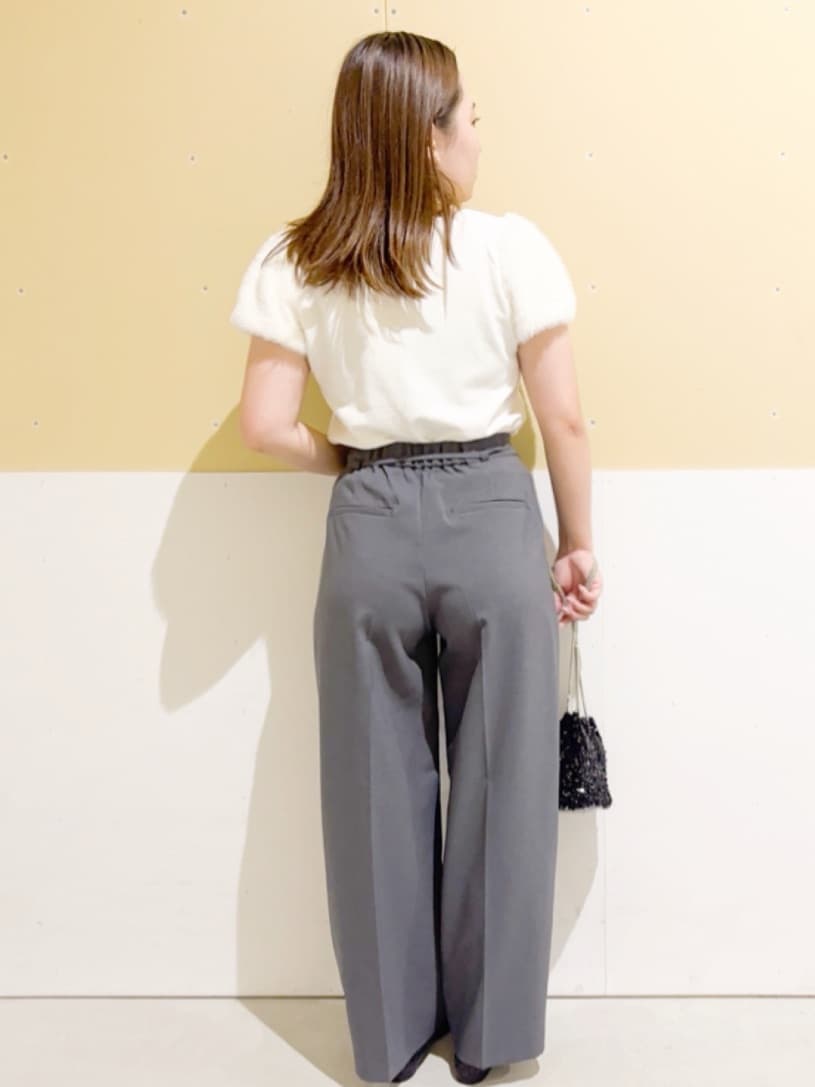 ゆきたぷさんの「OPAQUE.CLIP｜ストレッチ2タックワイドパンツ【洗濯機洗い可／接触冷感／吸水速乾】」を使ったコーディネート