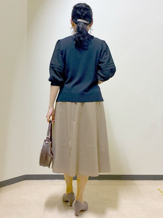  beni_gingerさんの「Reflect｜【WEB先行カラーあり／手洗い可】ジョーゼットスリーブ&times;ニット」を使ったコーディネート