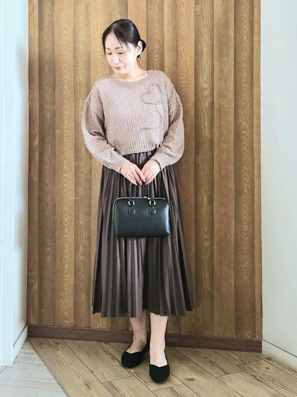 くまさんの「SHOO･LA･RUE｜コード刺繍アソートメッシュカーディガン」を使ったコーディネート