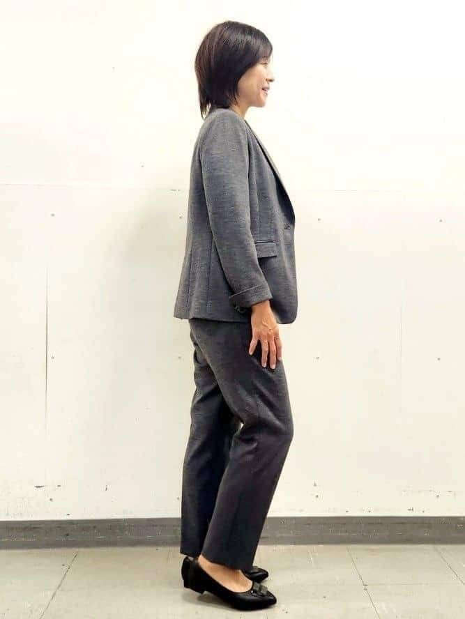 mayumayuさんの「Reflect｜【WEB先行カラーあり／手洗い可／アンサンブル可】バイカラー五分袖ニット」を使ったコーディネート