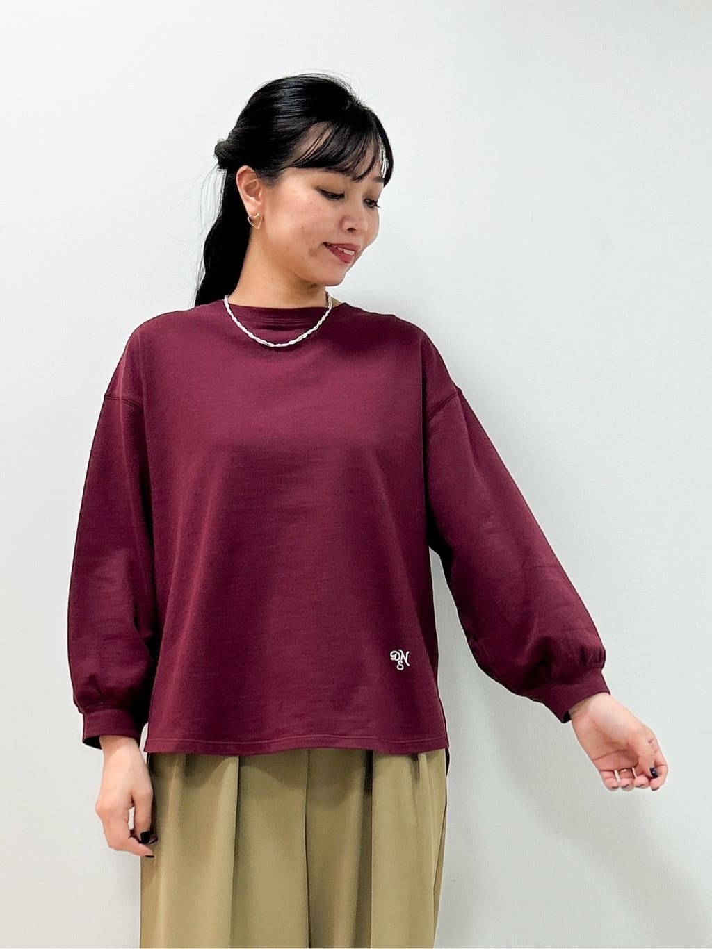 Kaiさんの「Dessin｜【360度可愛い・洗える】バックヘンリーカットソー」を使ったコーディネート