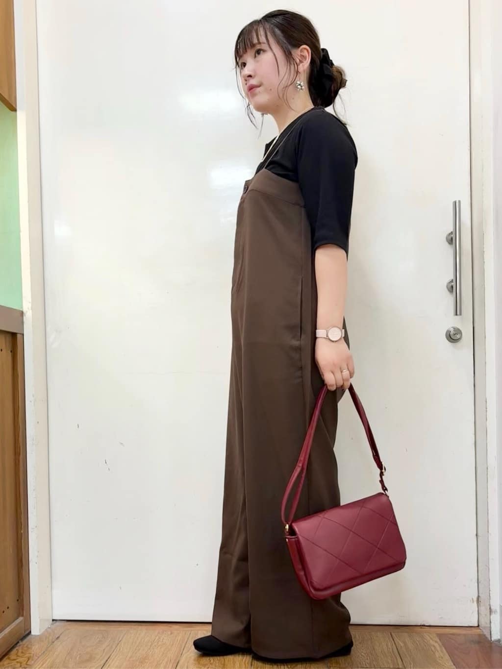 だいわさんの「SHOO･LA･RUE｜【S-LL】女性らしさ漂うハートネック テレコ5分袖トップス」を使ったコーディネート