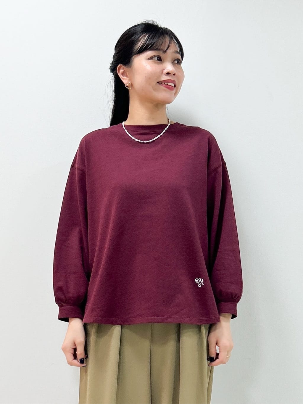 Kaiさんの「Dessin｜【360度可愛い・洗える】バックヘンリーカットソー」を使ったコーディネート
