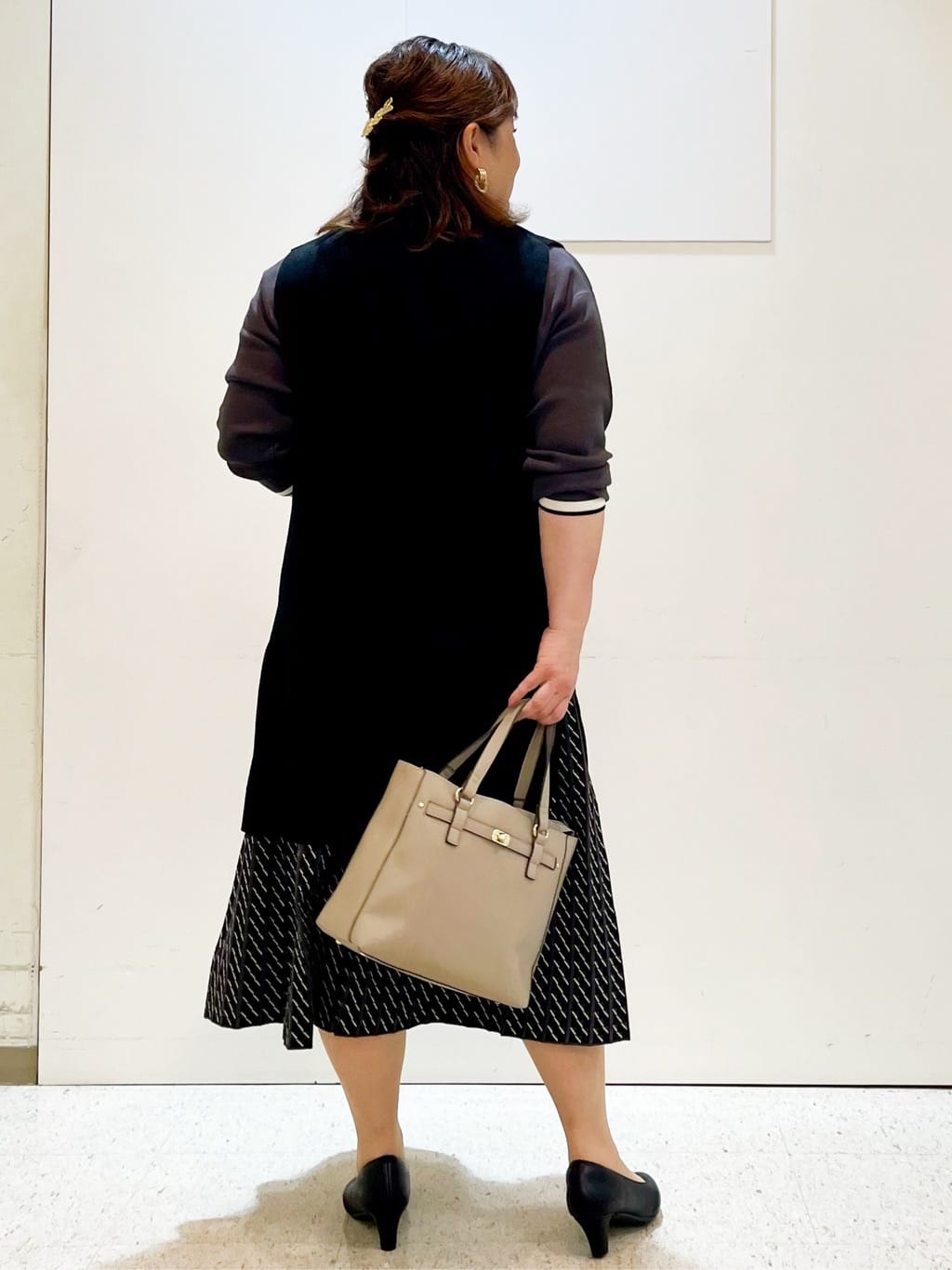 kimmyさんの「Reflect｜【WEB先行カラーあり／セットアップ可】幾何調柄ニットスカート」を使ったコーディネート