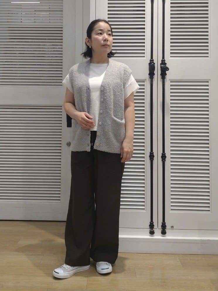 kaiさんの「Dessin｜【ウエストゴム・洗える】アウトポケットワイドパンツ（XS～L）」を使ったコーディネート