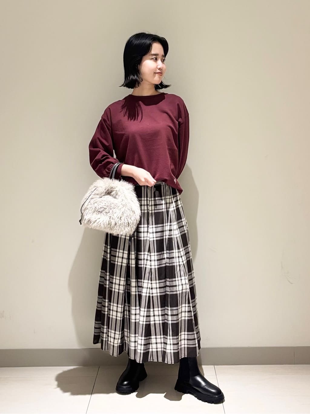 mayuさんの「Dessin｜【360度可愛い・洗える】バックヘンリーカットソー」を使ったコーディネート