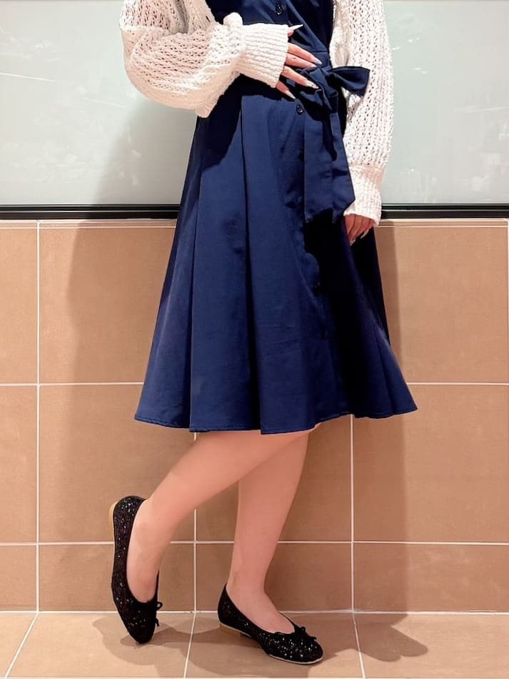 すみれさんの「ESPERANZA｜【EC限定カラーあり】グリッターバレエシューズ」を使ったコーディネート