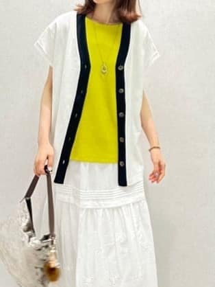 Miwaさんの「UNTITLED｜【ジャージ素材】インナードッキングシアーカットソー」を使ったコーディネート