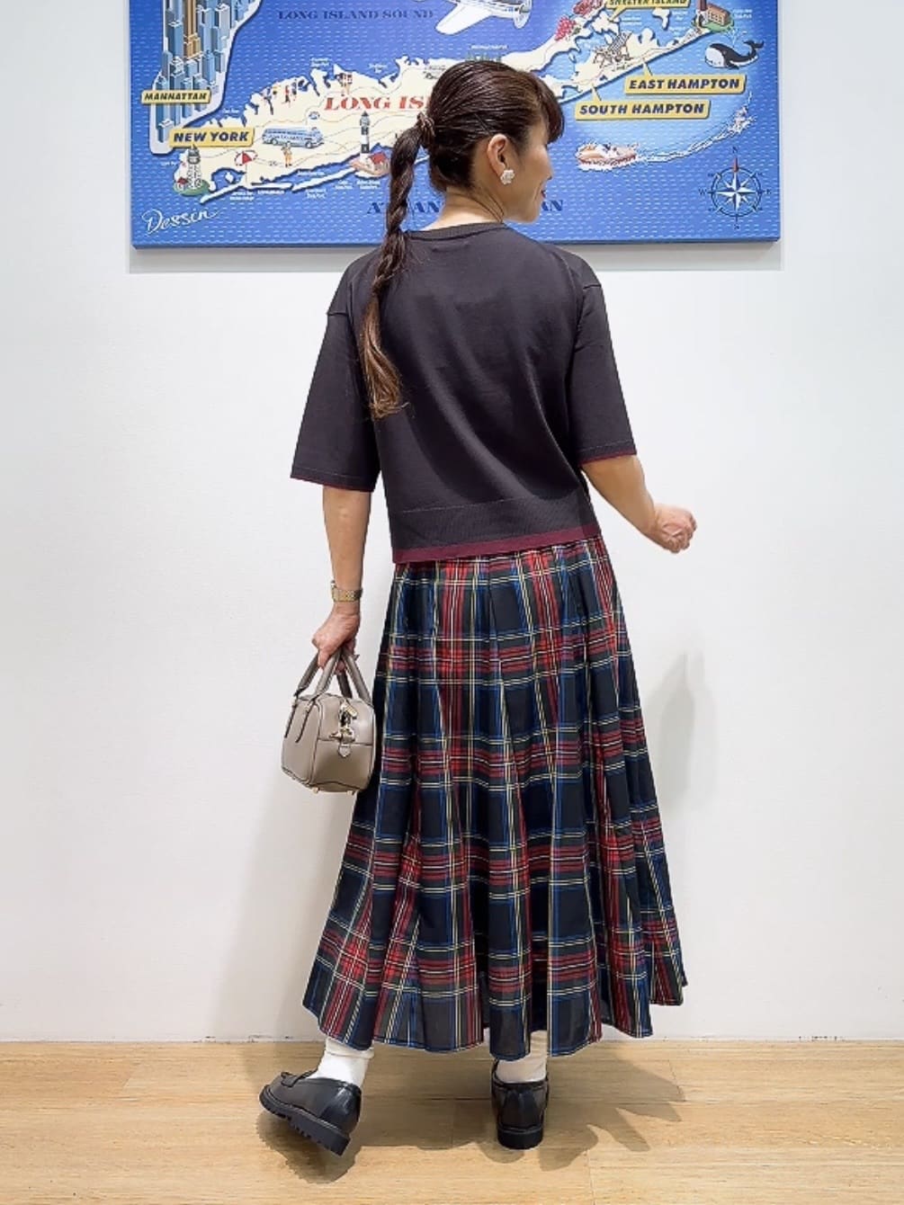 Yasucoさんの「Dessin｜【洗える】バイカラーショート丈ニット」を使ったコーディネート