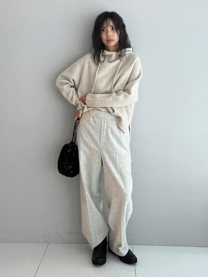 misaさんの「DRESSTERIOR｜スパンコール2WAY巾着バッグ」を使ったコーディネート