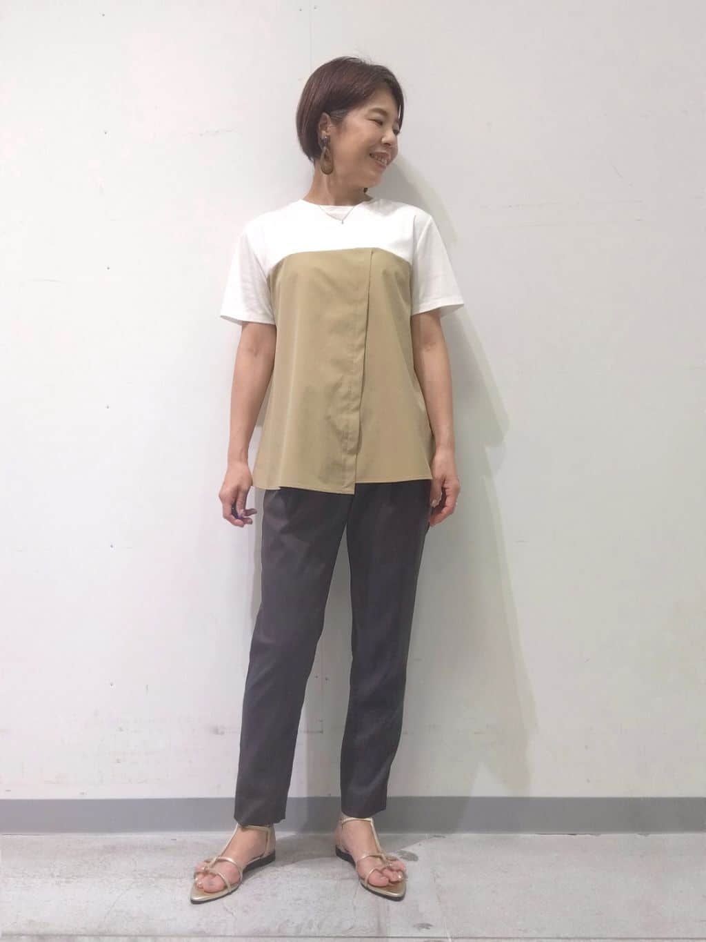 Kさんの「INDIVI｜【洗える】ビスチェレイヤード風トップス」を使ったコーディネート
