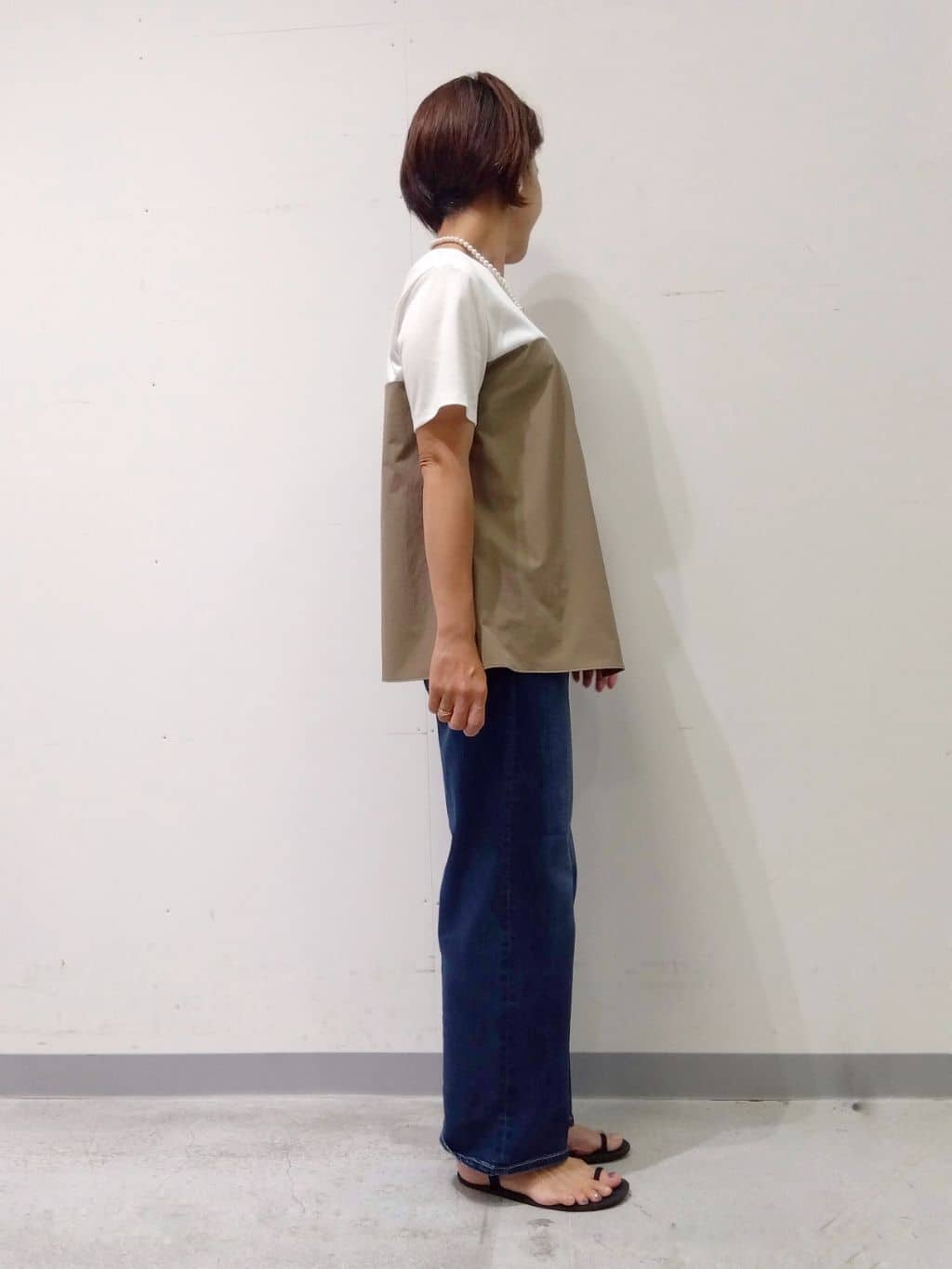 Kさんの「INDIVI｜【洗える】ビスチェレイヤード風トップス」を使ったコーディネート