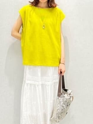 Miwaさんの「UNTITLED｜【ジャージ素材】インナードッキングシアーカットソー」を使ったコーディネート