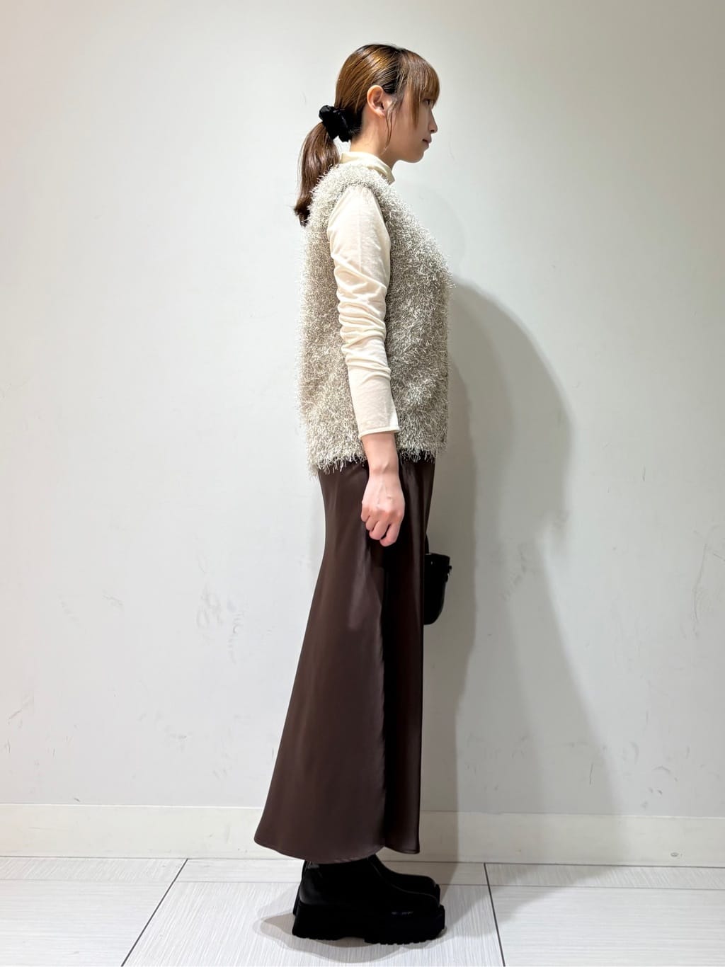 やなぎさんの「DRESSTERIOR｜【シアー素材】シアータートルトップス」を使ったコーディネート