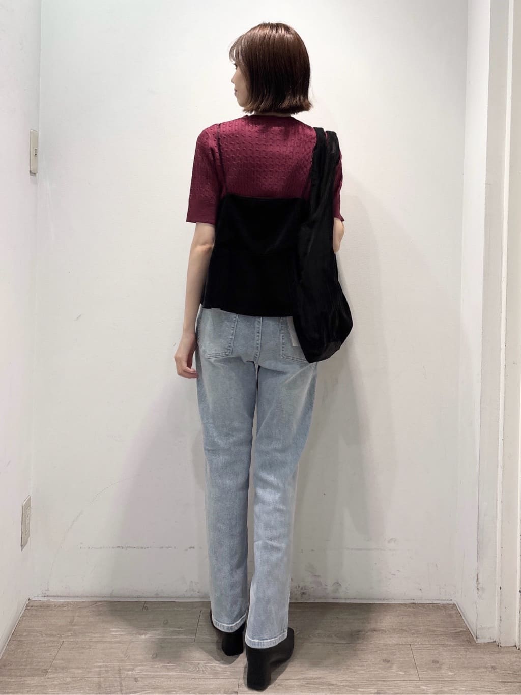 ぶまりんさんの「OPAQUE.CLIP｜ベロアキャミ／セットアップ対応可【洗濯機OK】」を使ったコーディネート