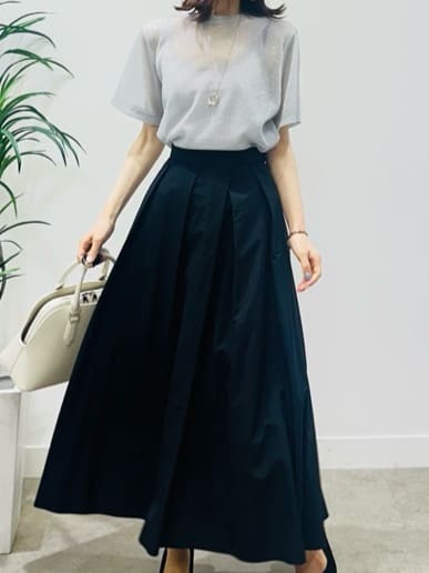 Miwaさんの「UNTITLED｜【洗える】ラメシアーTシャツ」を使ったコーディネート