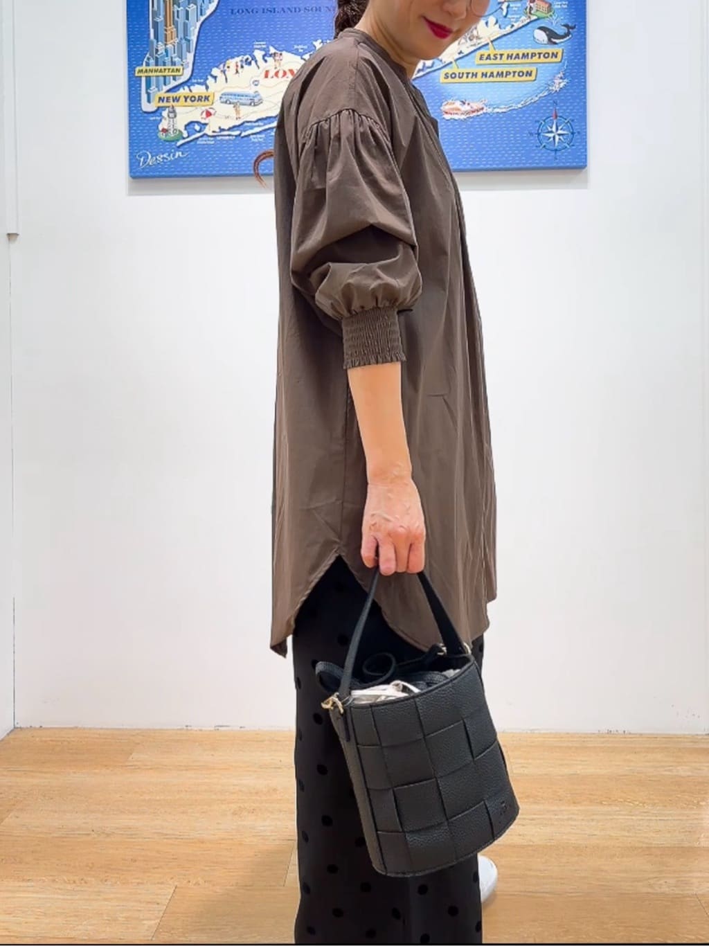 Yasucoさんの「Dessin｜【洗える】ラグランスリーブチュニックシャツ」を使ったコーディネート