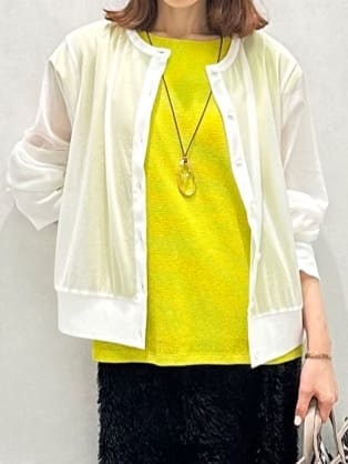 Miwaさんの「UNTITLED｜【ジャージ素材】インナードッキングシアーカットソー」を使ったコーディネート
