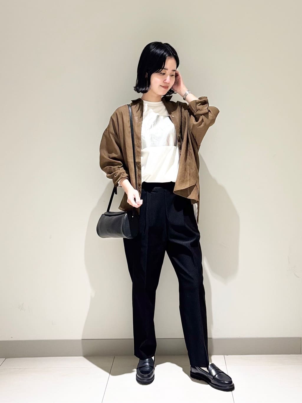 mayuさんの「Dessin｜【洗える】箔プリントロングTシャツ」を使ったコーディネート