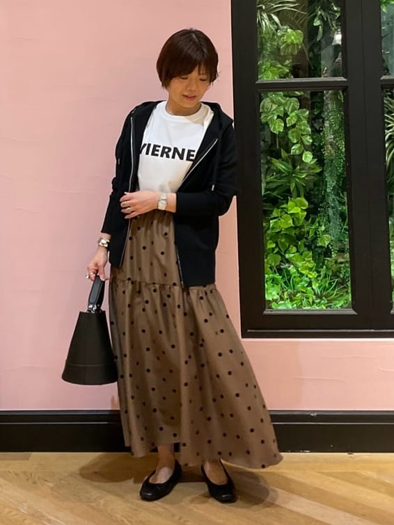 ogataさんの「DRESSTERIOR｜◆ソフトレザーバレエシューズ」を使ったコーディネート