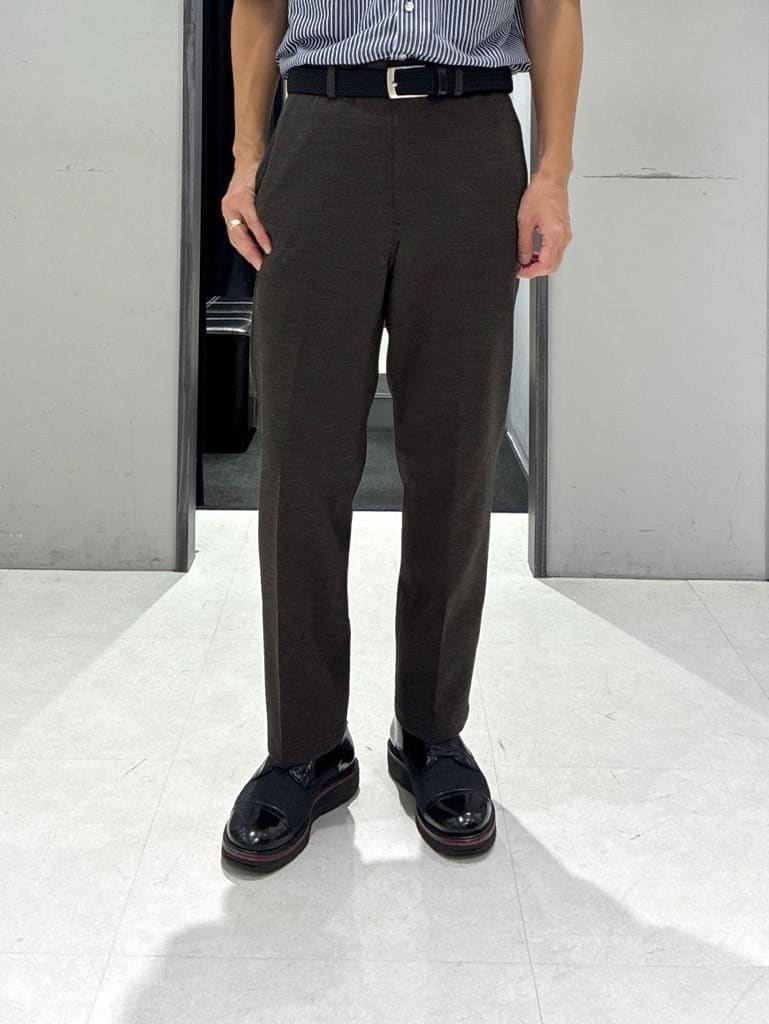 わいずみさんの「TAKEO KIKUCHI｜【COOL CITY WEAR】ストライプジャージ ボタンダウンシャツ /接触冷感」を使ったコーディネート