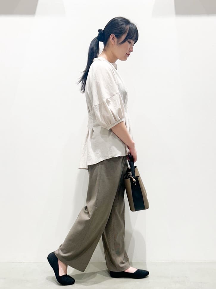 seinaさんの「grove｜【洗える】毎日履きたいチェックワイドパンツ」を使ったコーディネート