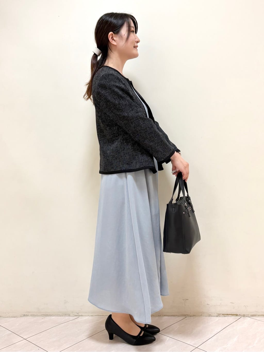 mikiさんの「Reflect｜【軽い着心地】メッシュツイードジャケット」を使ったコーディネート
