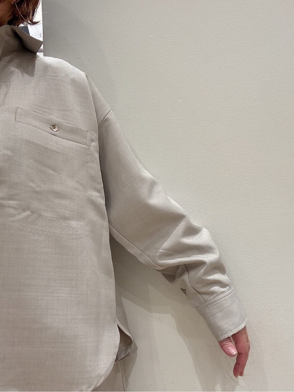 amamaさんの「grove｜【カセット服/選べる着丈】洗濯機で洗えるオーバーシャツ」を使ったコーディネート