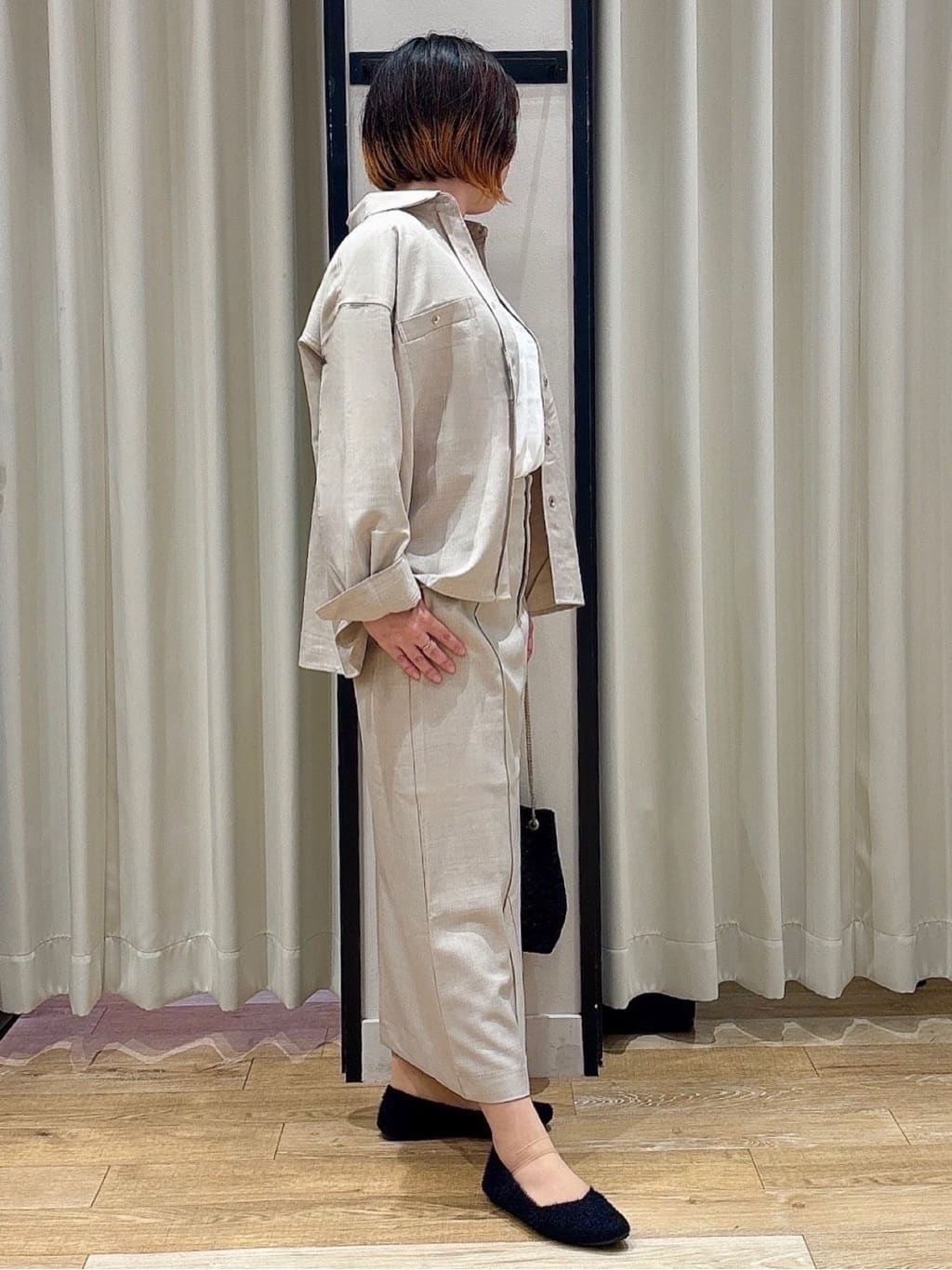 amamaさんの「grove｜【カセット服/選べる着丈】洗濯機で洗えるオーバーシャツ」を使ったコーディネート