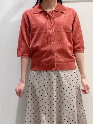 haruさんの「grove｜華やぐラメモールで秋先取り　衿付きプルオーバーニット」を使ったコーディネート