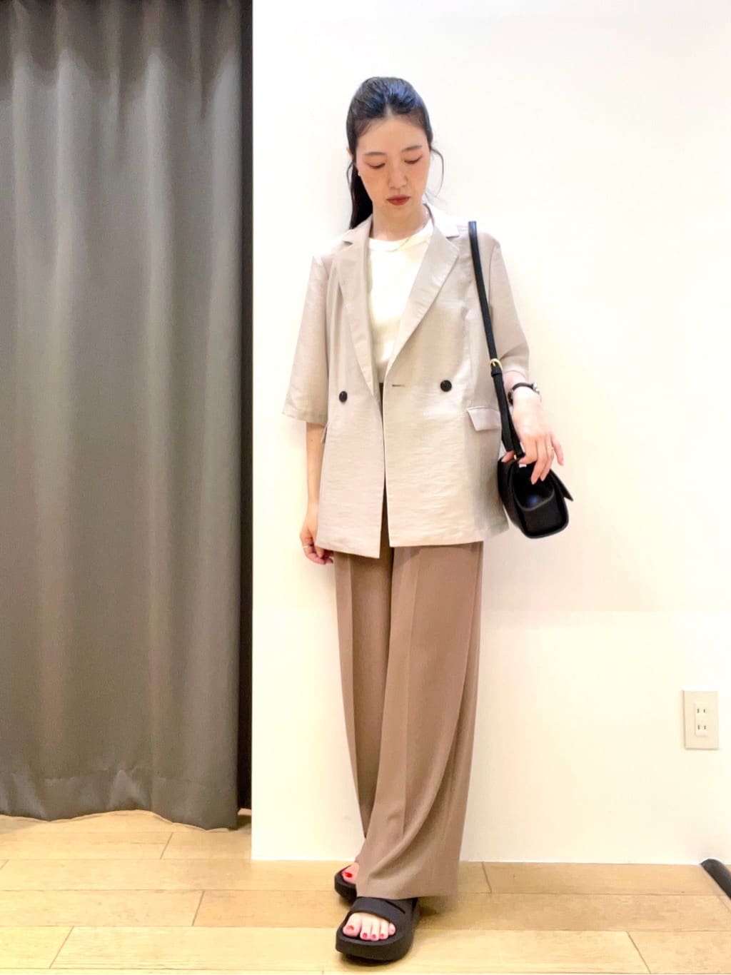 yukoさんの「INDIVI｜ライトダブルジャケット」を使ったコーディネート