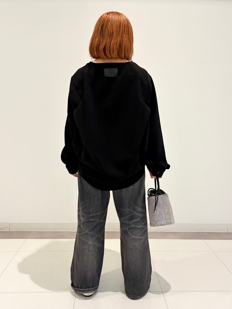 Reecoさんの「DRESSTERIOR｜ヴィンテージ加工ワイドデニムパンツ」を使ったコーディネート