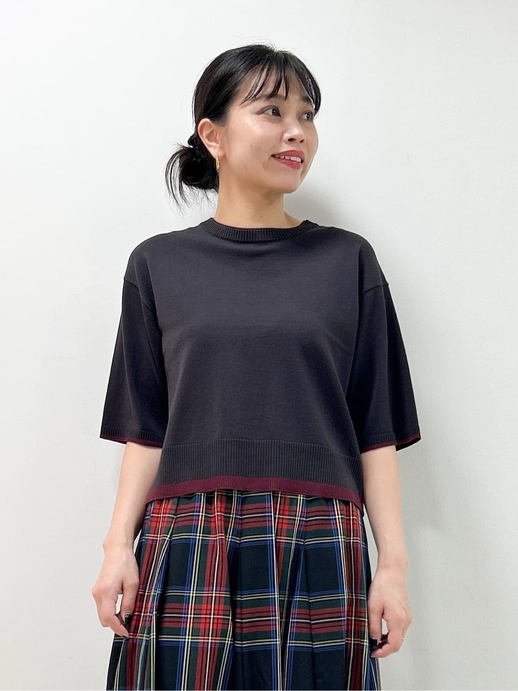 Kaiさんの「Dessin｜【洗える】バイカラーショート丈ニット」を使ったコーディネート