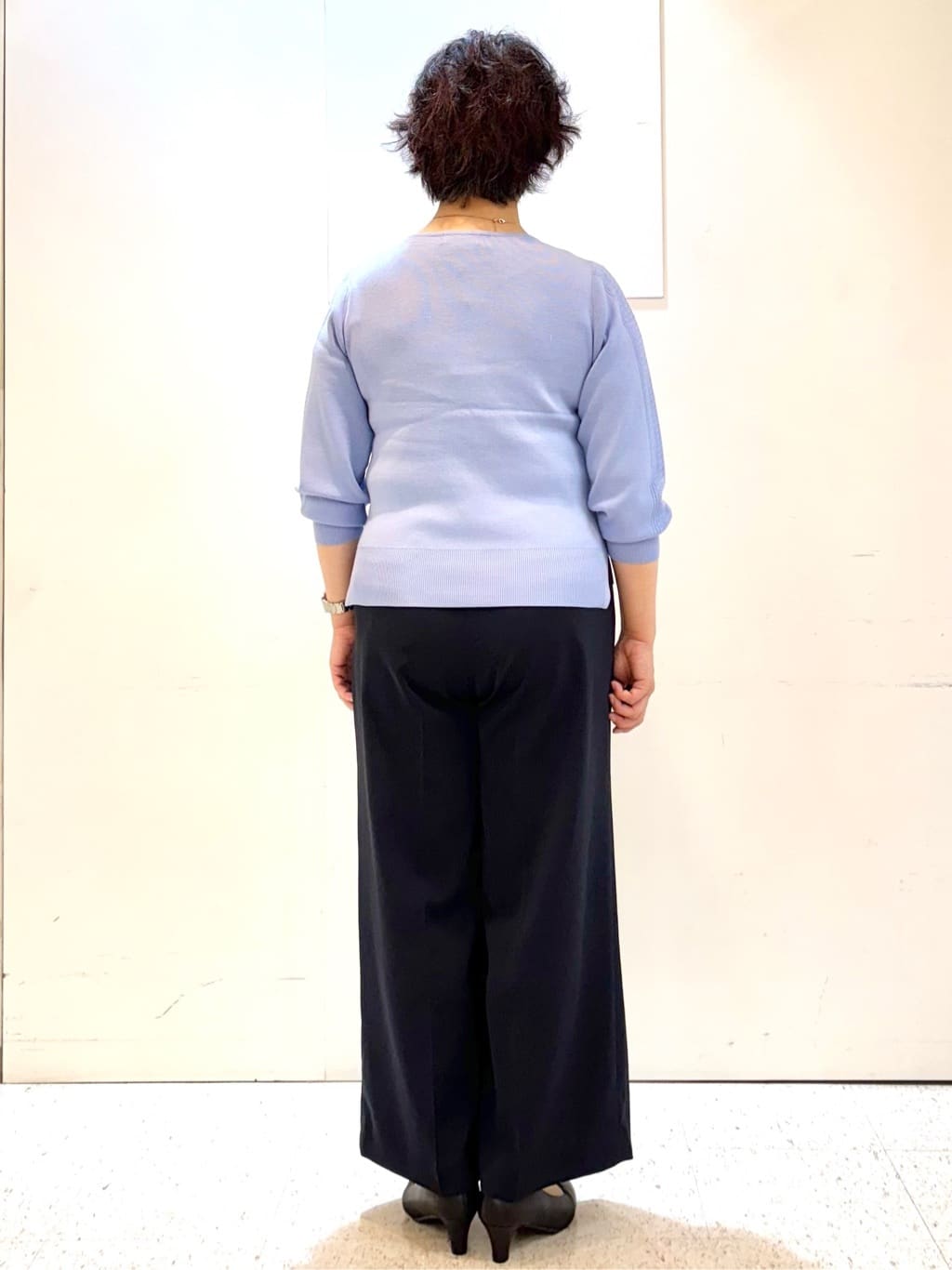 ヤスコさんの「Reflect｜【選べる6色／長く着られる◎】ボートネックニット」を使ったコーディネート