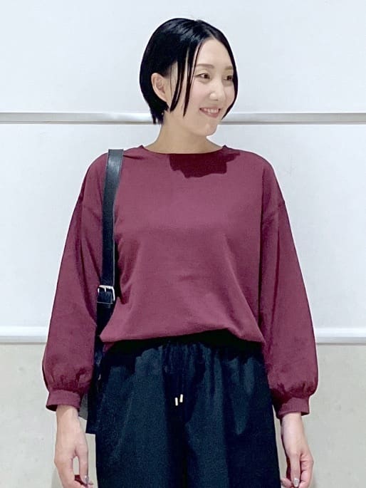 eriko さんの「Dessin｜【360度可愛い・洗える】バックヘンリーカットソー」を使ったコーディネート