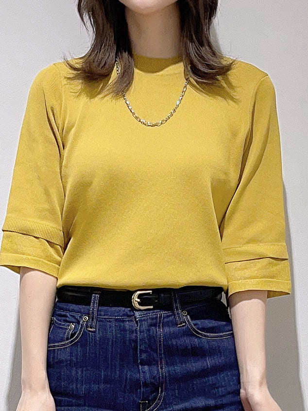 HITOMIさんの「grove｜【ひんやり多機能】やわらかドライタッチ 袖口シアードッキングプルオーバー」を使ったコーディネート