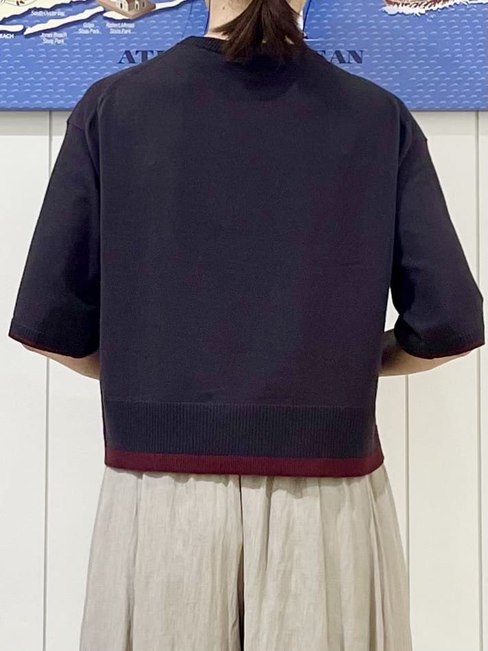 uwatokoさんの「Dessin｜【洗える】バイカラーショート丈ニット」を使ったコーディネート